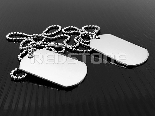 Mini vojenské známky bez údajov